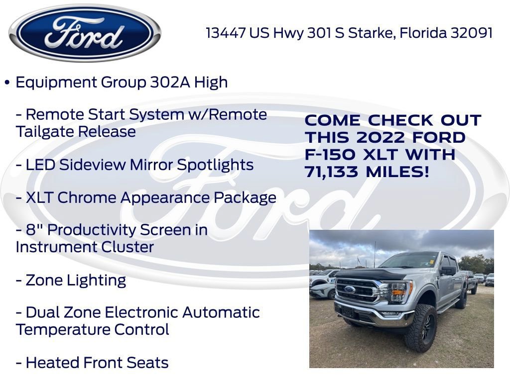 Certified 2022 Ford F150 XLT w/ Equipment Group 302A High image 21