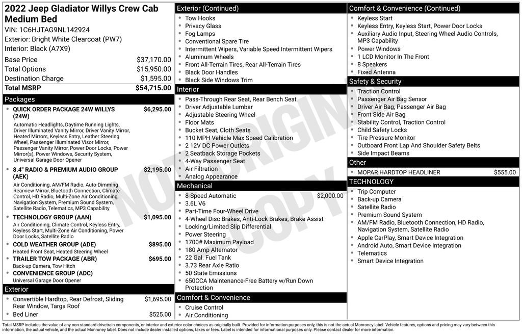 Used 2022 Jeep Gladiator Sport AWD/4WD image 24