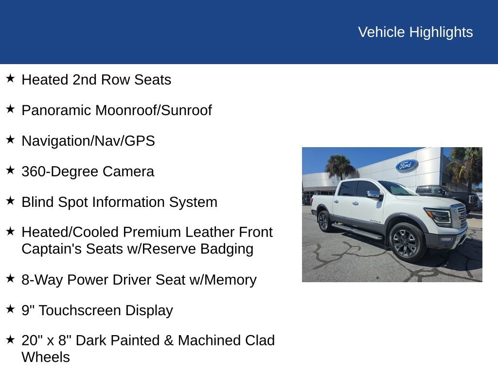 Used 2024 Nissan Titan Platinum Reserve w/ Moonroof Package image 22