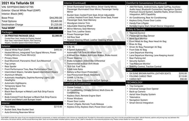 Used 2021 Kia Telluride SX w/ SX Prestige Package image 10