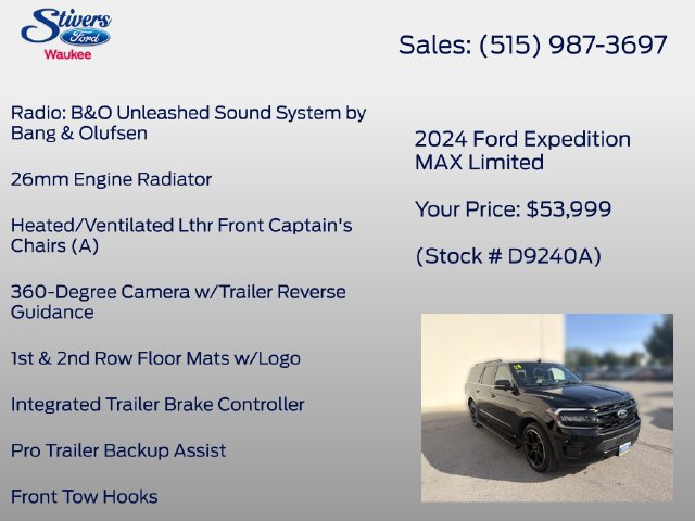 Certified 2024 Ford Expedition Max Limited AWD/4WD image 34
