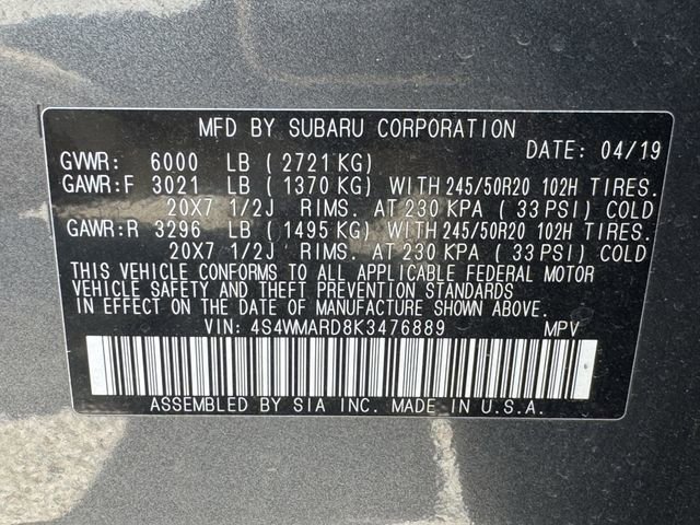 Used 2019 Subaru Ascent Touring w/ Popular Package #3 AWD/4WD image 38