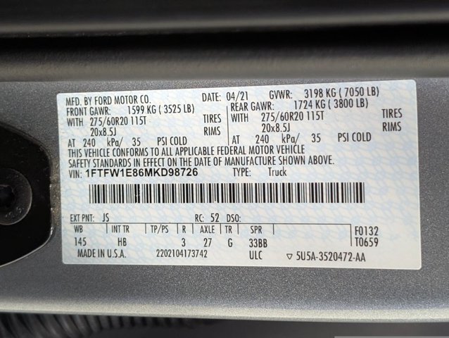 Certified 2021 Ford F150 Lariat AWD/4WD image 32