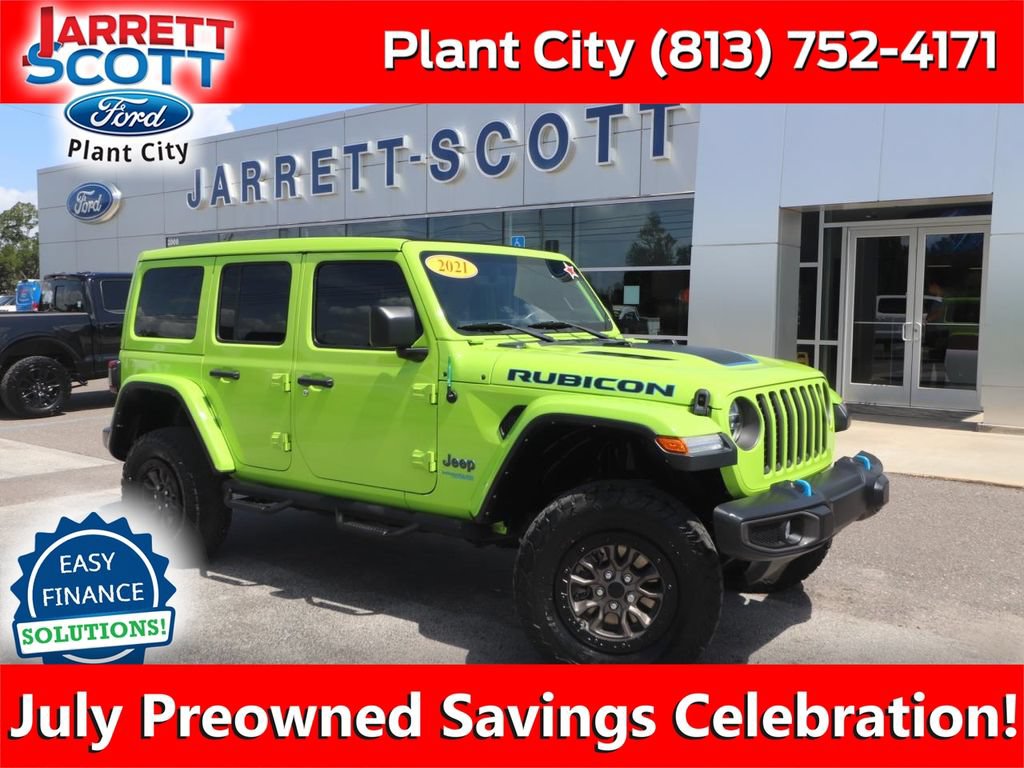 Used 2021 Jeep Wrangler Unlimited Rubicon 4xe w/ Cold Weather Group AWD/4WD image 1