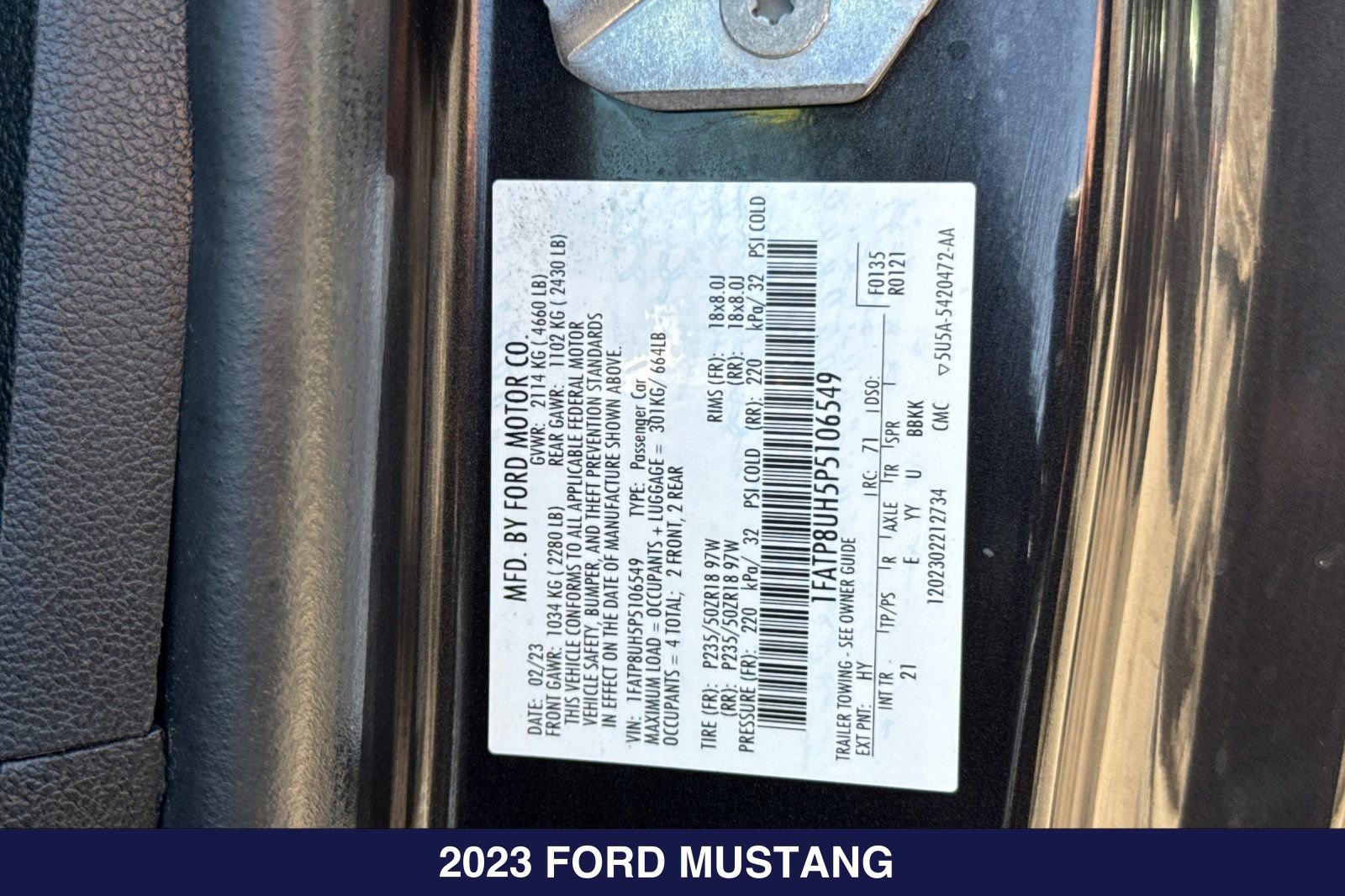 Certified 2023 Ford Mustang Convertible w/ Equipment Group 101A RWD image 31
