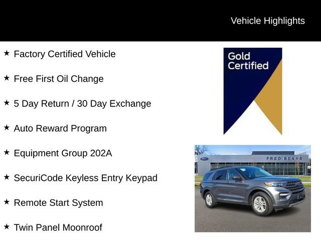 Certified 2022 Ford Explorer XLT w/ Equipment Group 202A image 8
