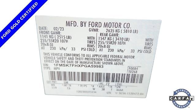 Certified 2023 Ford Explorer Limited w/ Equipment Group 301A image 39