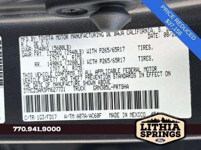 Used 2023 Toyota Tacoma TRD Sport w/ Technology Package AWD/4WD image 42