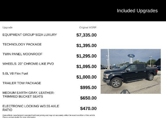 Certified 2018 Ford F150 Lariat w/ Equipment Group 502A Luxury AWD/4WD image 6