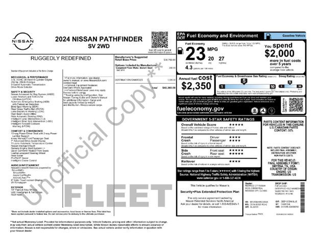 Used 2024 Nissan Pathfinder SV FWD image 8