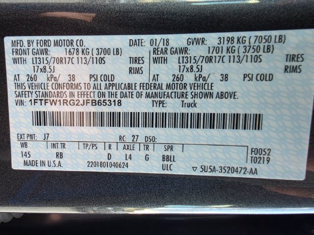 Certified 2018 Ford F150 Raptor w/ Equipment Group 802A Luxury AWD/4WD image 9