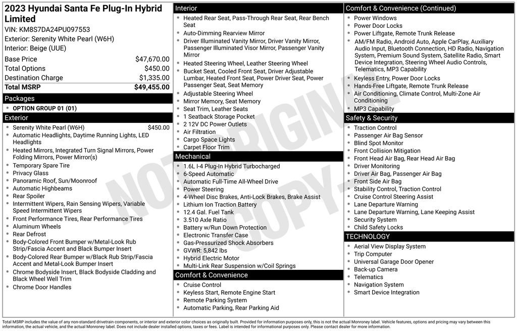 Used 2023 Hyundai Santa Fe Limited image 29