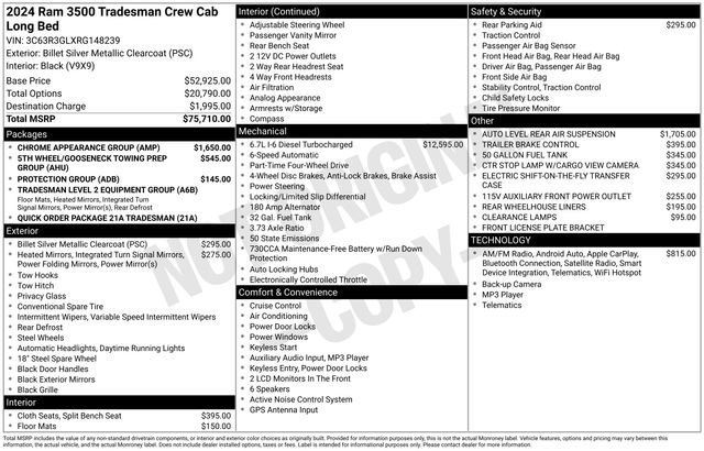 Used 2024 RAM 3500 Tradesman w/ Chrome Appearance Group image 9