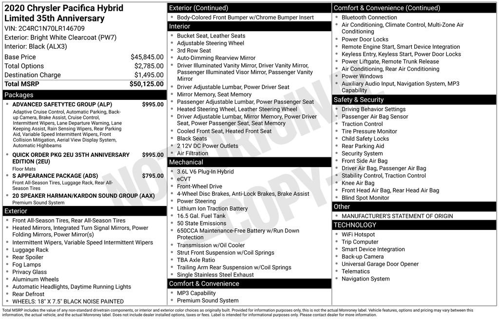 Used 2020 Chrysler Pacifica Limited FWD image 41