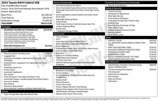 Used 2024 Toyota RAV4 XSE w/ Advanced Technology Package AWD/4WD image 38