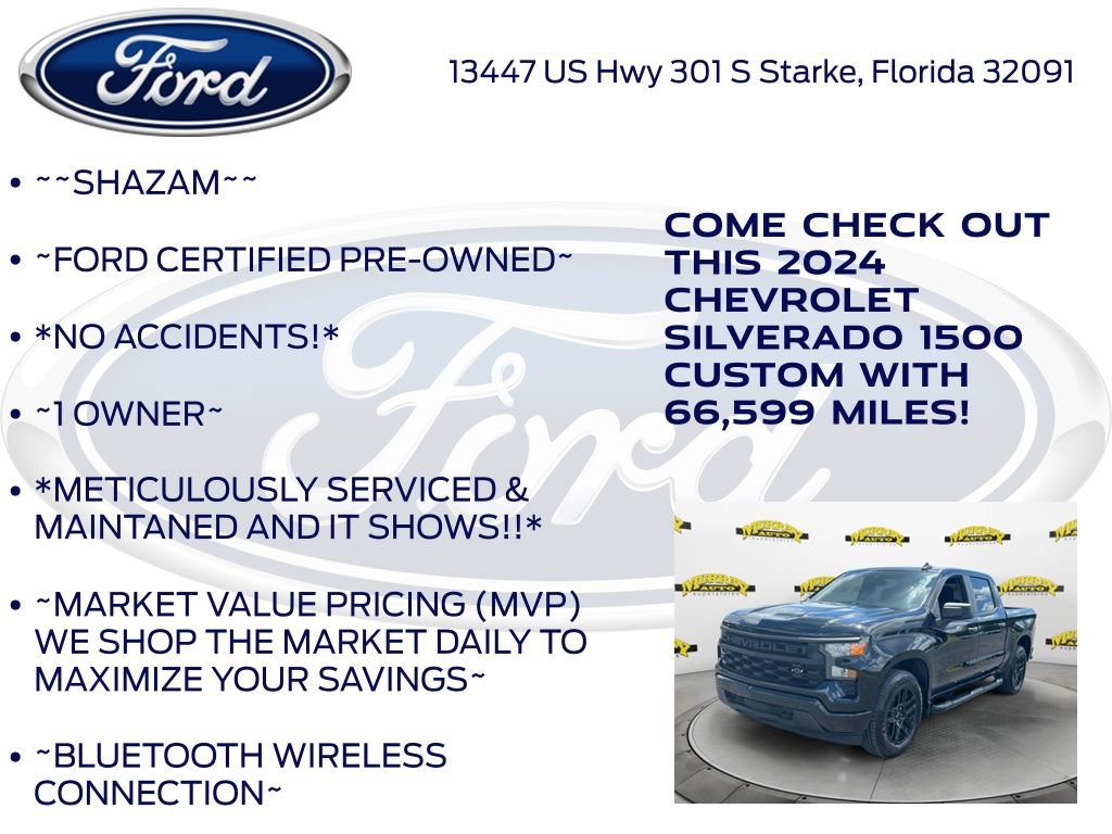 Used 2024 Chevrolet Silverado 1500 Custom w/ Turbomax Blackout Package RWD image 6