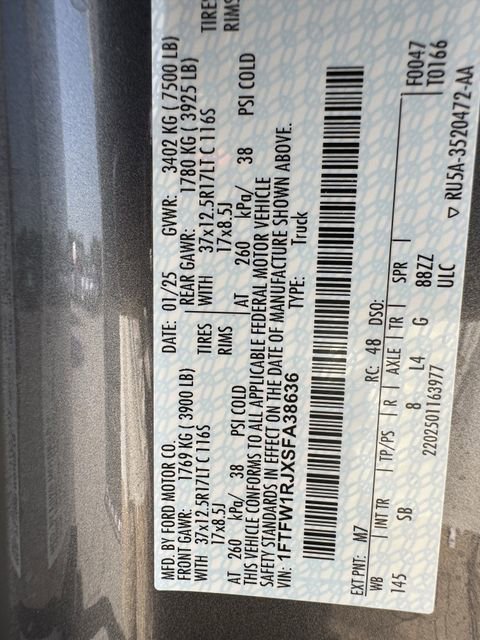 Certified 2025 Ford F150 Raptor w/ Equipment Group 803A Raptor R AWD/4WD image 37