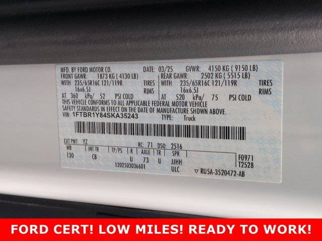Certified 2025 Ford Transit 250 Low Roof w/ Exterior Upgrade Package RWD image 26