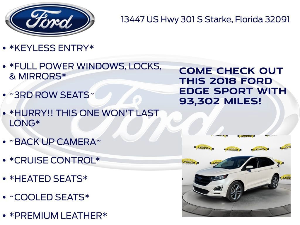 Certified 2018 Ford Edge Sport w/ Equipment Group 401A image 11