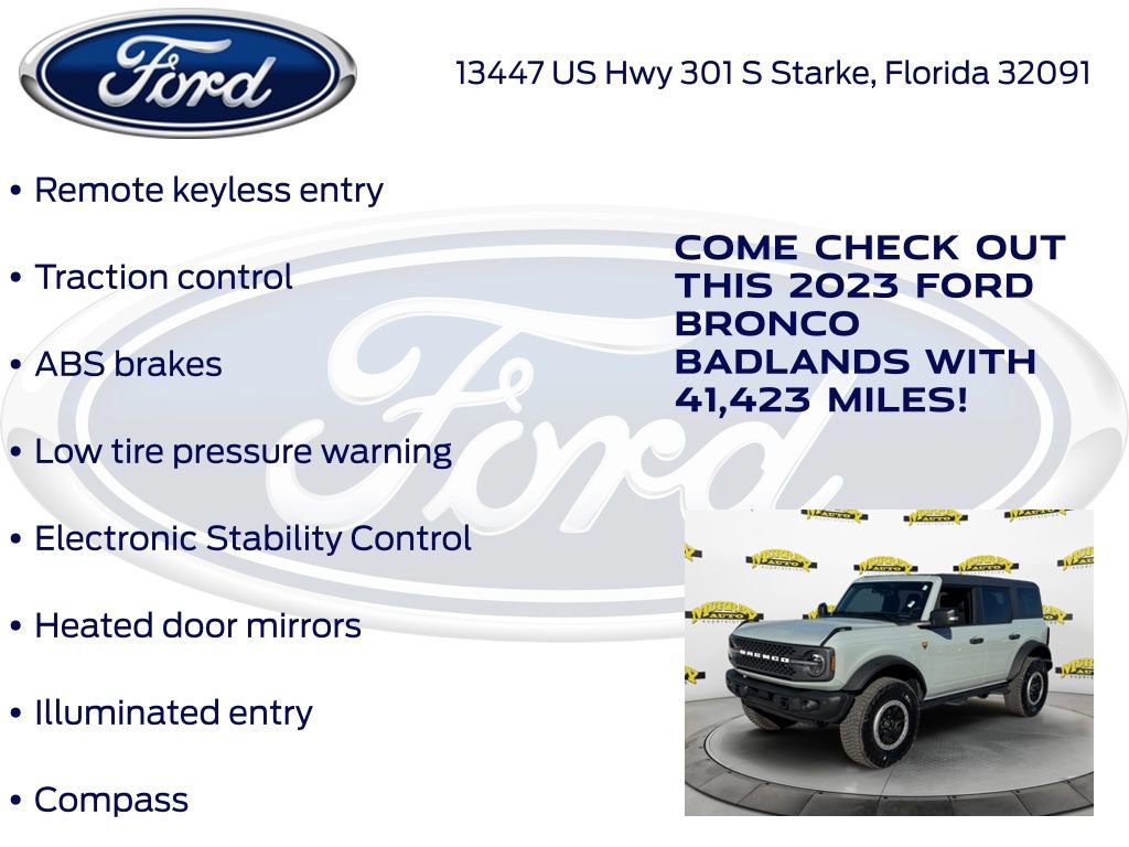 Certified 2023 Ford Bronco Badlands w/ Sasquatch Package image 11