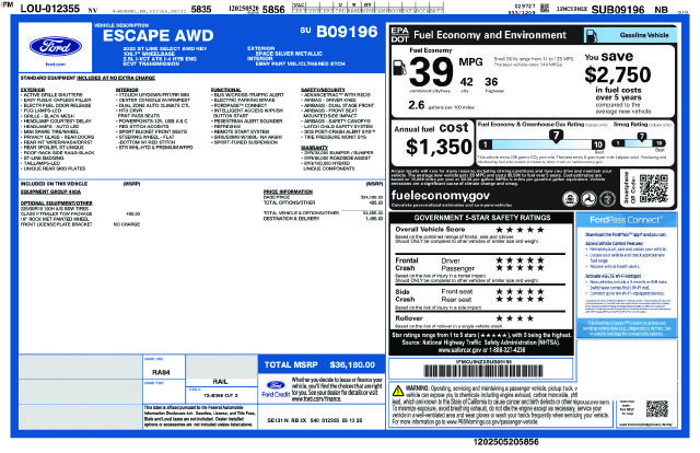 Certified 2025 Ford Escape ST-Line Select w/ Class II Trailer Tow Package AWD/4WD image 32