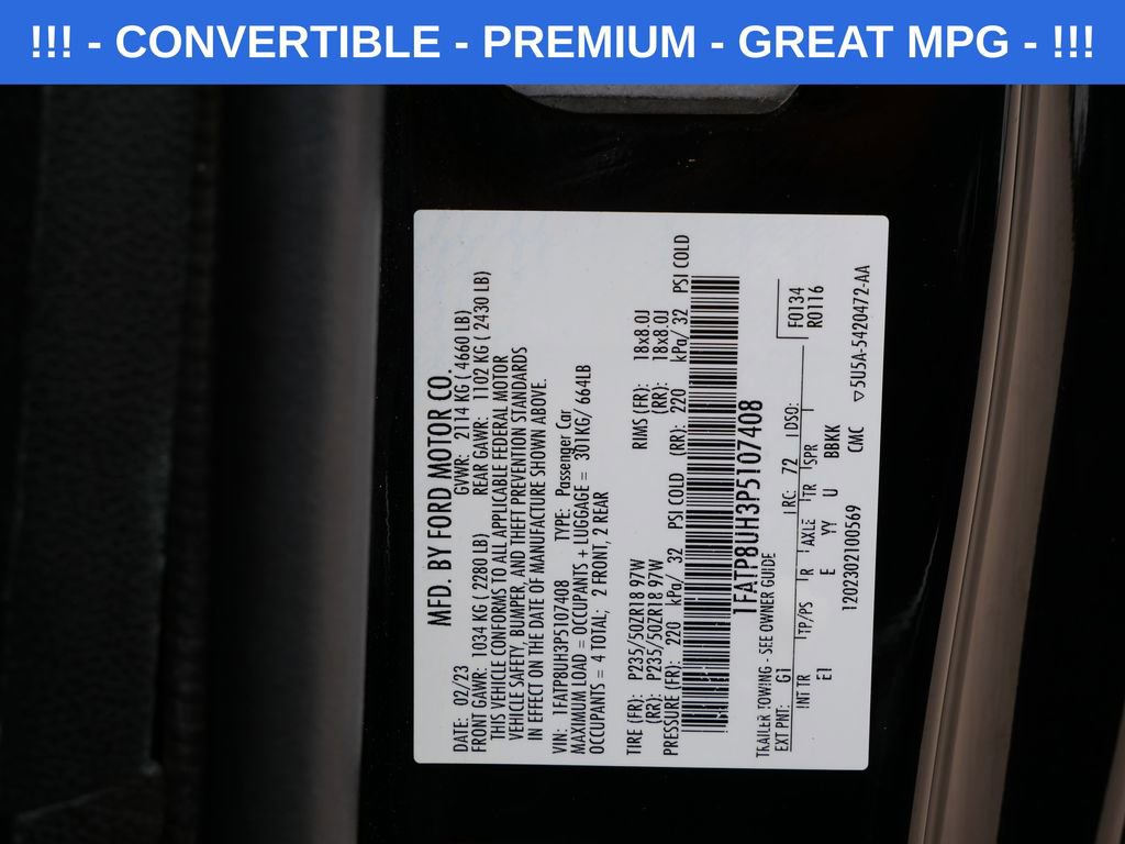 Certified 2023 Ford Mustang Premium RWD image 25