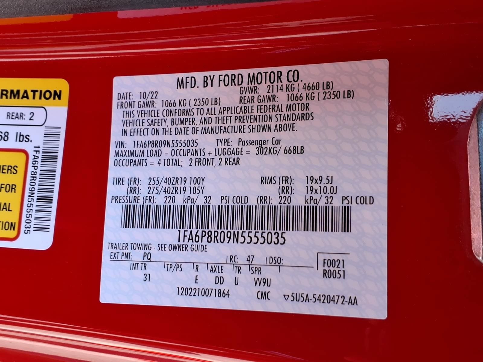 Certified 2022 Ford Mustang Mach 1 RWD image 29