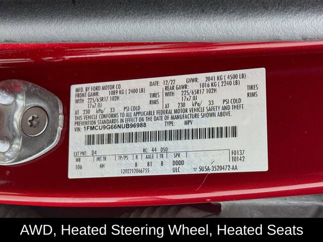 Certified 2022 Ford Escape SE w/ Convenience Package image 31