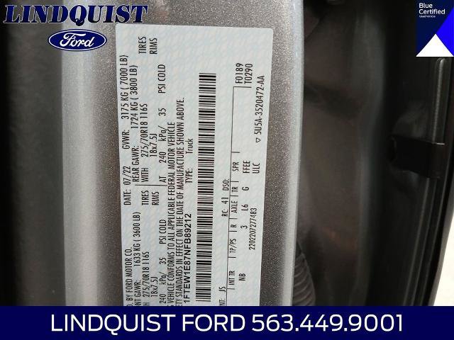 Certified 2022 Ford F150 Tremor w/ Equipment Group 402A High AWD/4WD image 22
