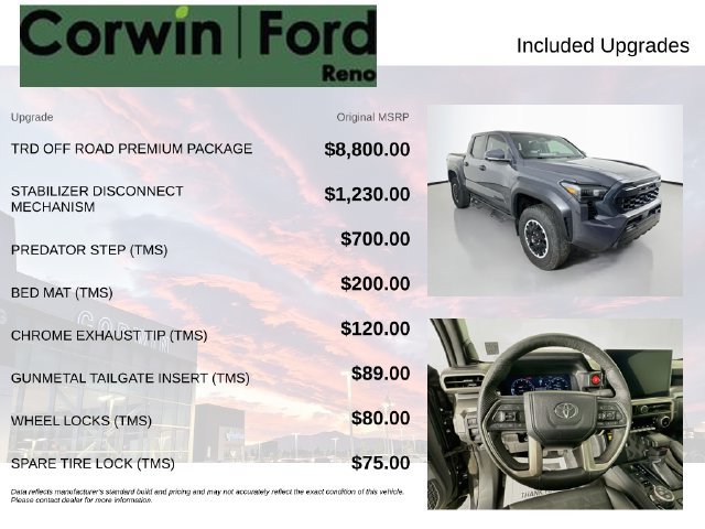 Used 2024 Toyota Tacoma TRD Off-Road w/ TRD Off Road Premium Package AWD/4WD image 3