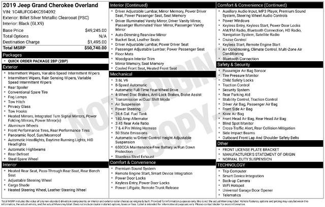 Used 2019 Jeep Grand Cherokee Overland image 40