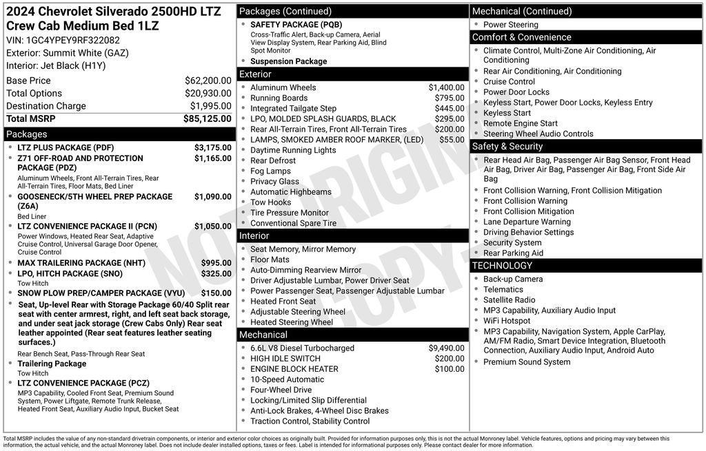 Used 2024 Chevrolet Silverado 2500 LTZ w/ LTZ Plus Package AWD/4WD image 22