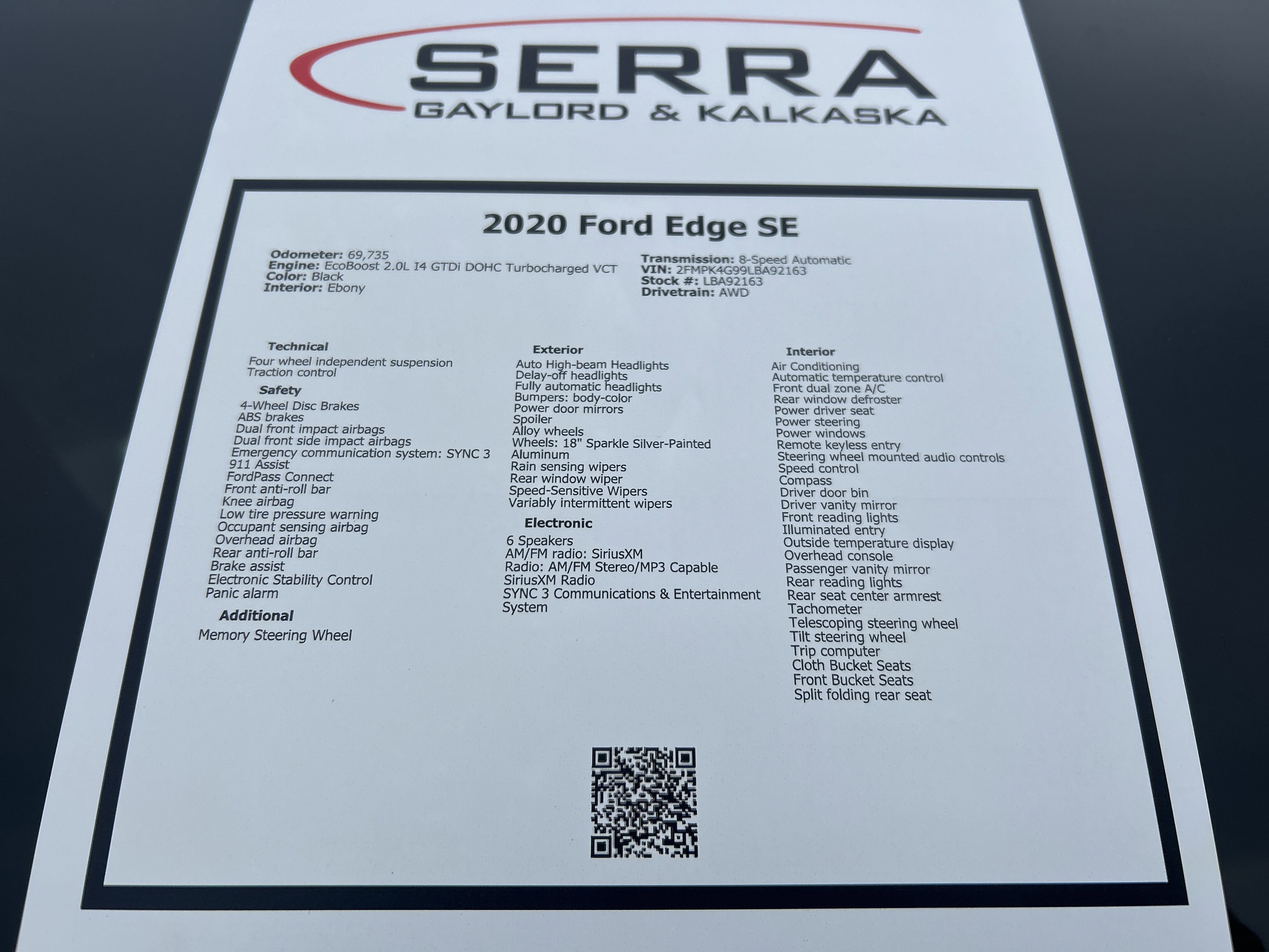 Certified 2020 Ford Edge SE image 25