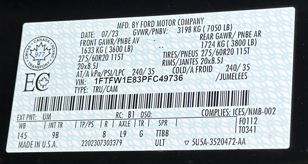 Certified 2023 Ford F150 Platinum AWD/4WD image 61