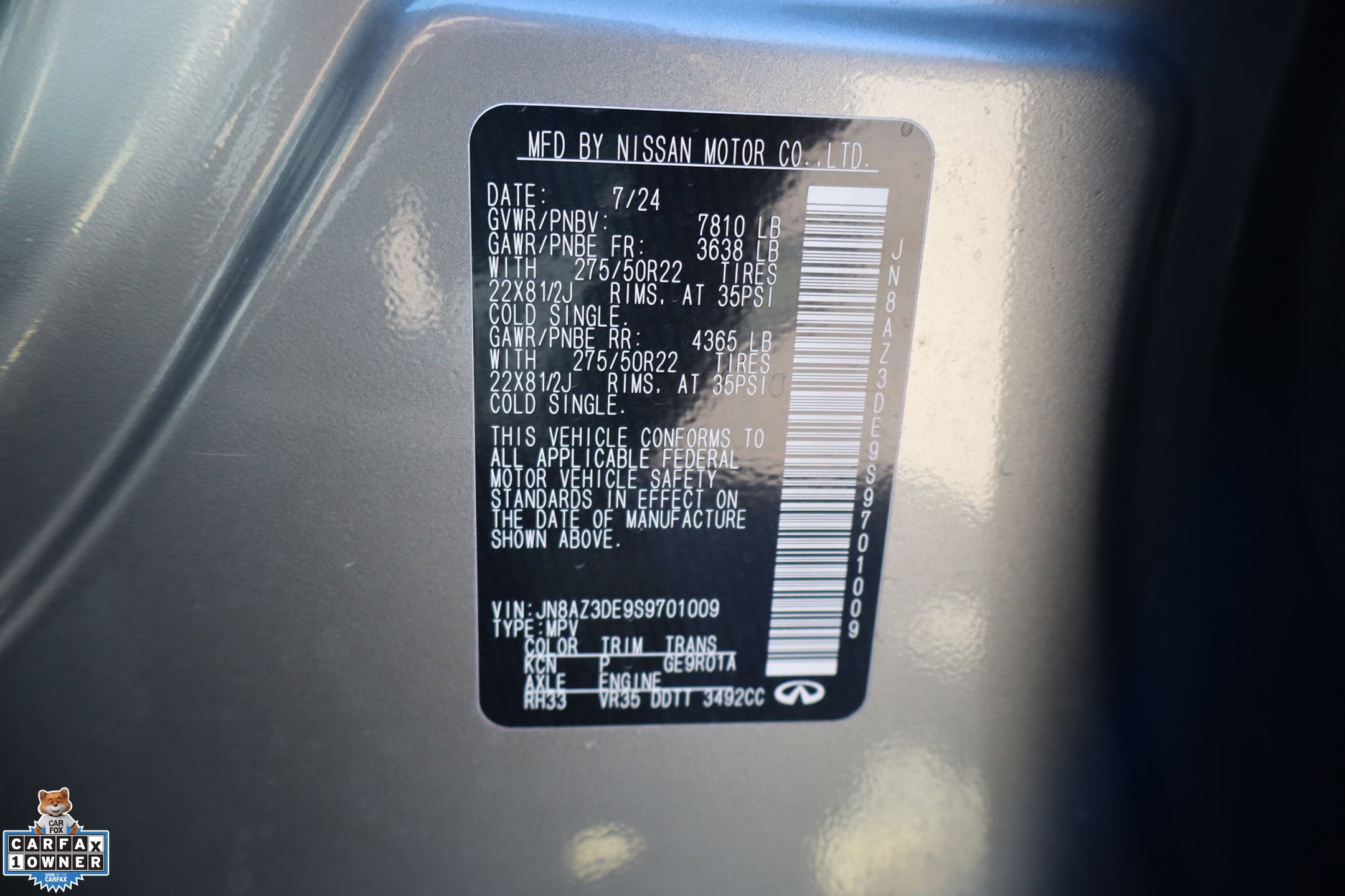 Used 2025 INFINITI QX80 Sensory image 35