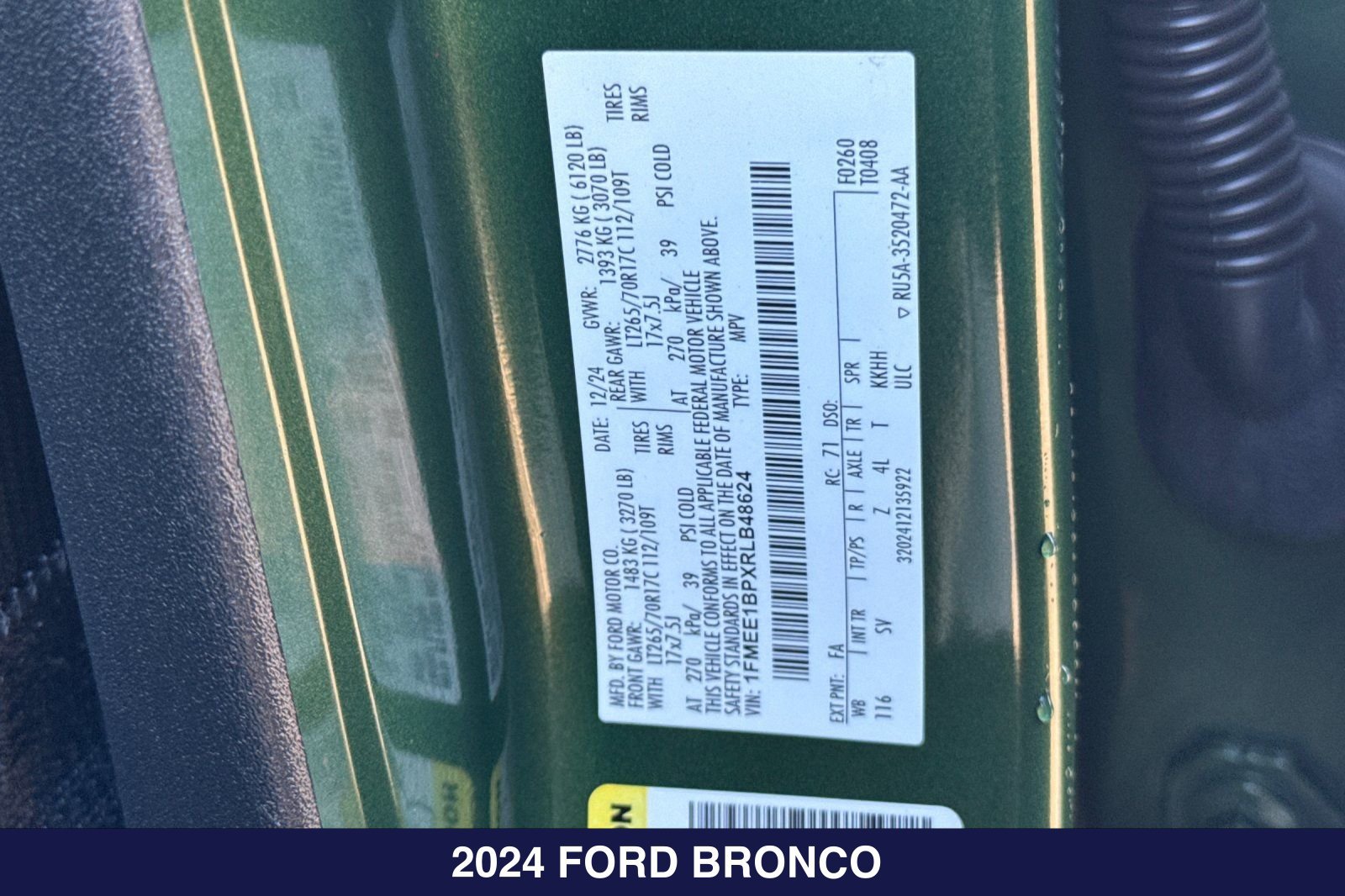 Certified 2024 Ford Bronco Black Diamond AWD/4WD image 31