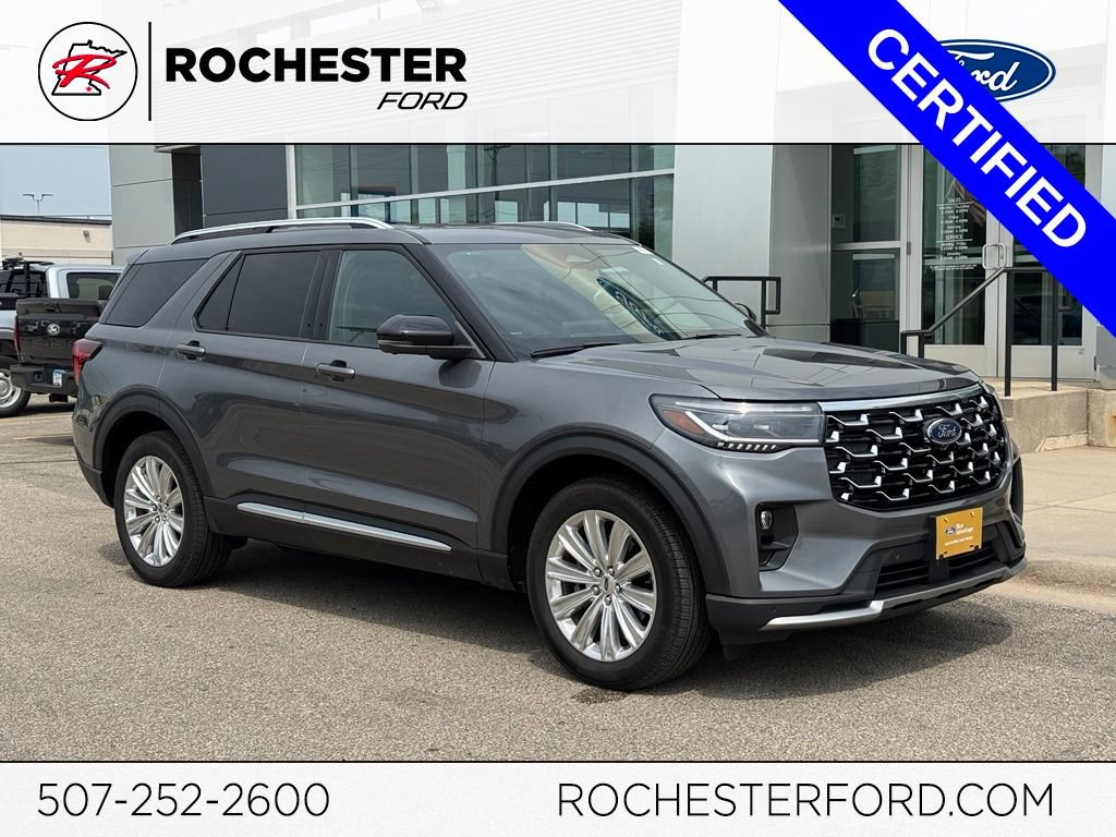 Certified 2025 Ford Explorer Platinum w/ LUX Leather Package