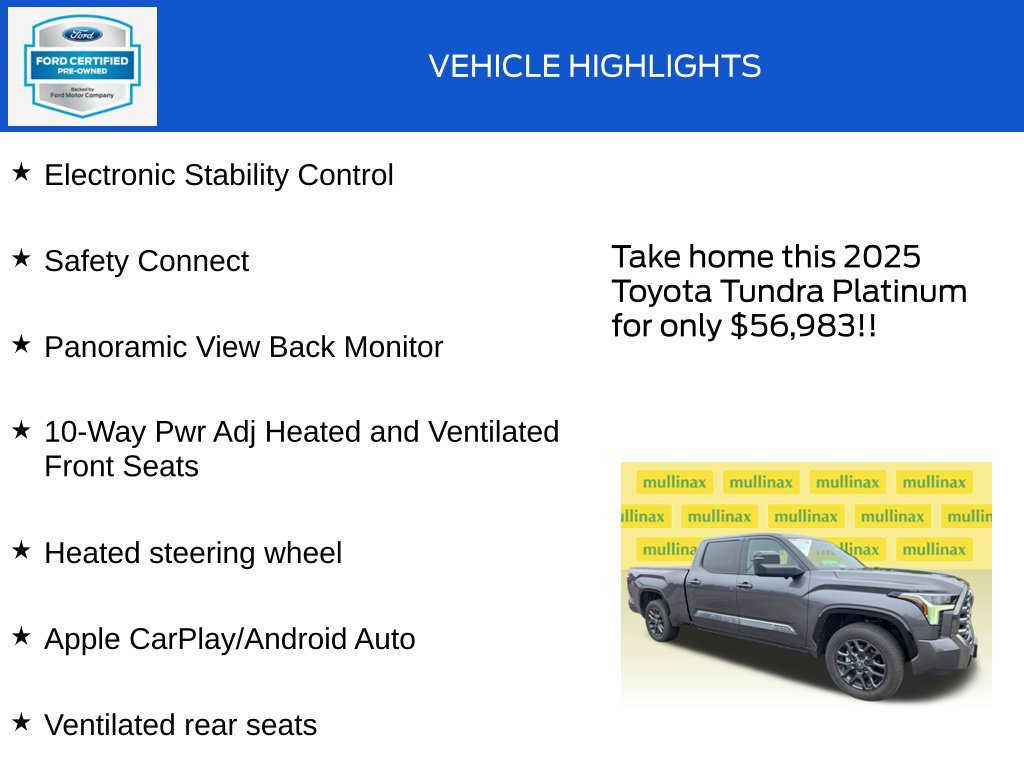 Used 2025 Toyota Tundra Platinum AWD/4WD image 19
