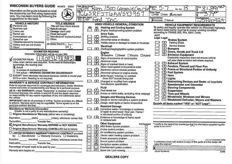 Used 2019 RAM 1500 Laramie image 42