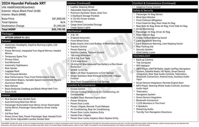 Used 2024 Hyundai Palisade XRT FWD image 5