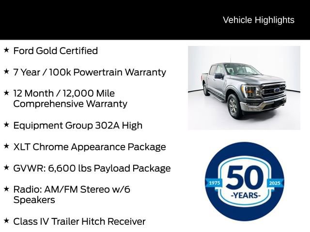Certified 2022 Ford F150 XLT w/ Equipment Group 302A High image 10