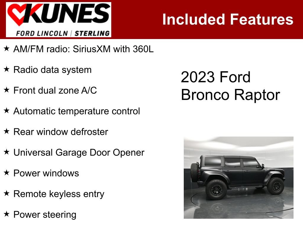 Certified 2023 Ford Bronco Raptor AWD/4WD image 3