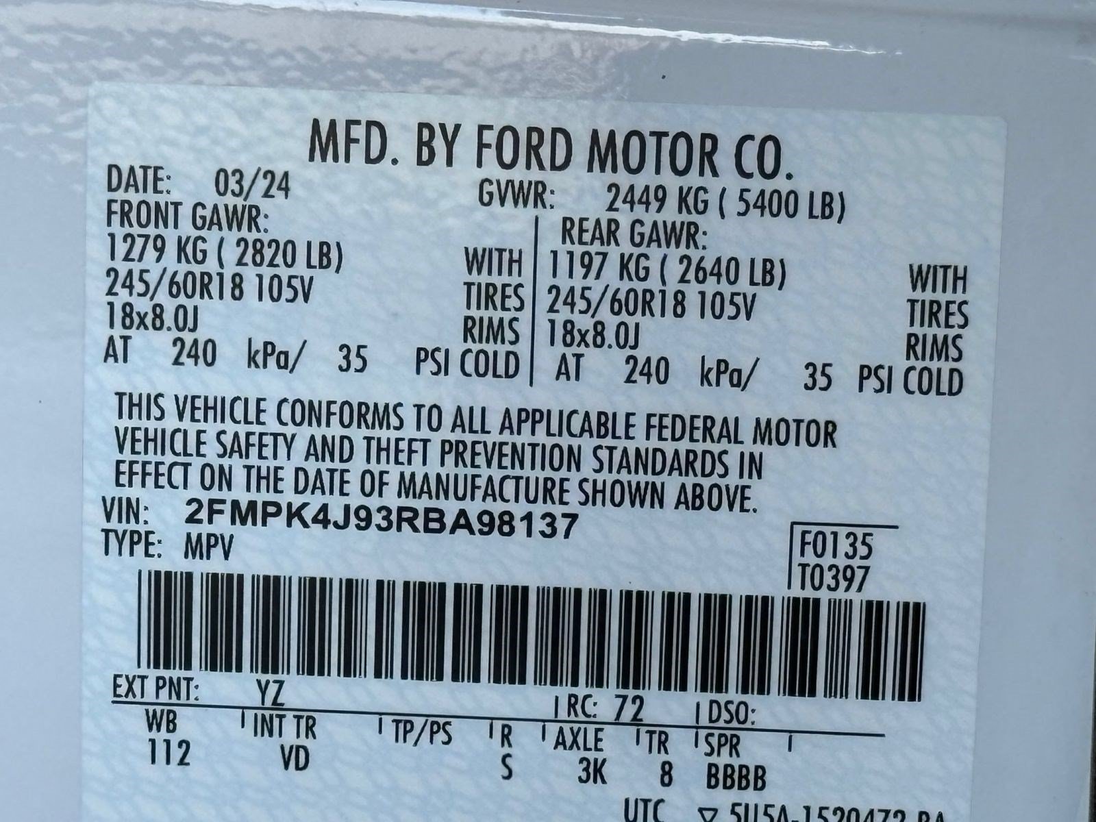 Certified 2024 Ford Edge SEL AWD/4WD image 23