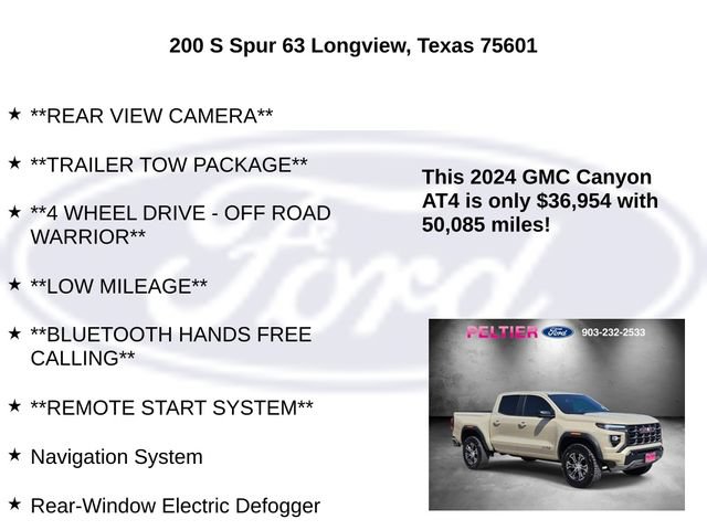 Used 2024 GMC Canyon AT4 w/ Technology Package AWD/4WD image 30