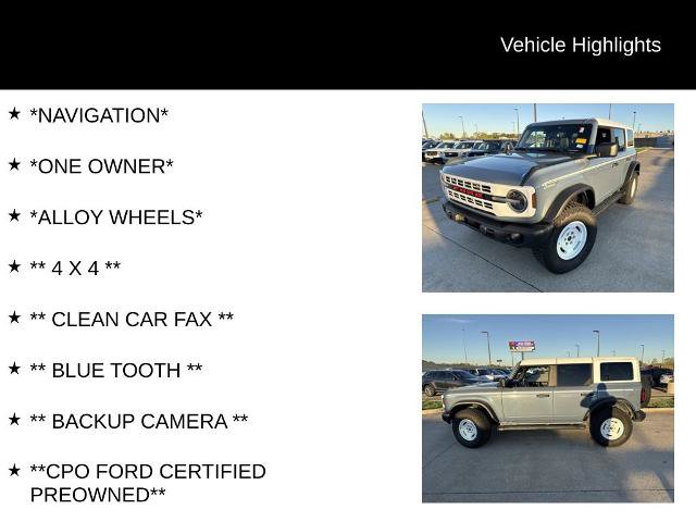 Certified 2023 Ford Bronco Heritage Edition AWD/4WD image 4