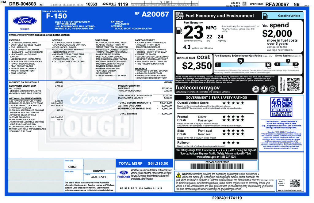 Certified 2024 Ford F150 XLT w/ Equipment Group 302A MID AWD/4WD image 5