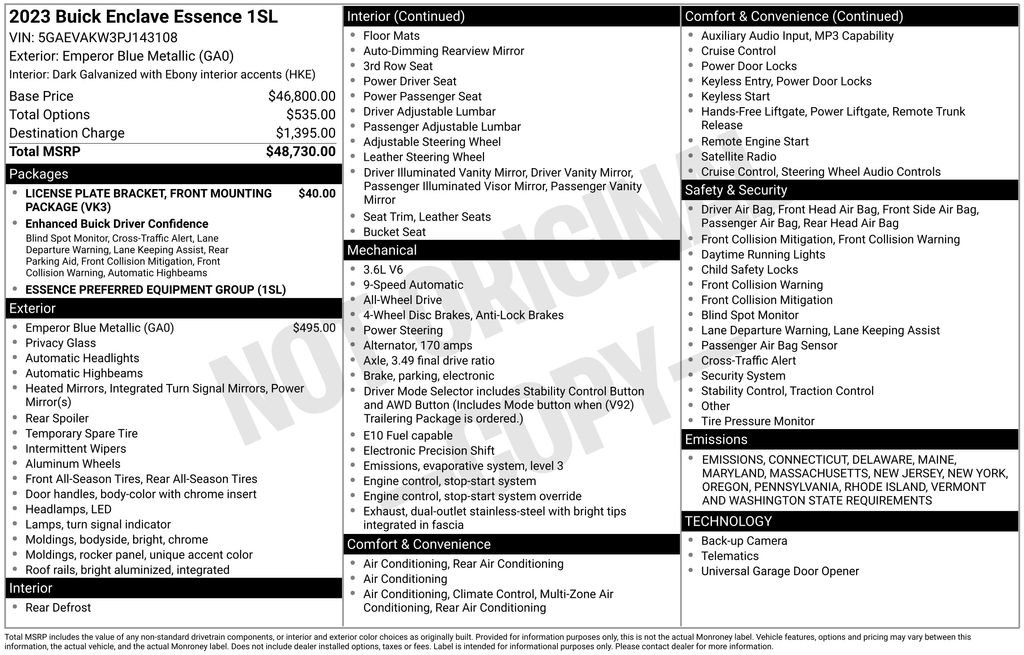 Used 2023 Buick Enclave Essence image 7