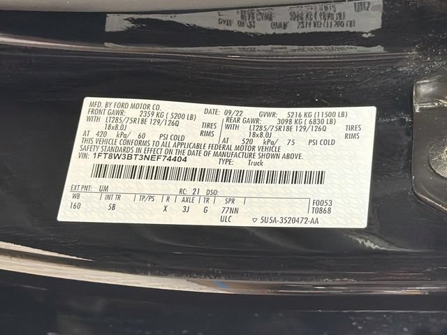 Certified 2022 Ford F350 Lariat w/ Tremor Off-Road Package AWD/4WD image 39