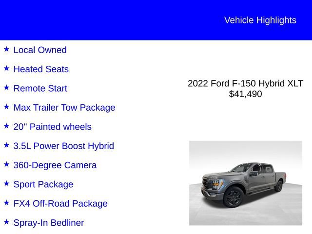 Certified 2022 Ford F150 XLT w/ Equipment Group 302A High AWD/4WD image 3