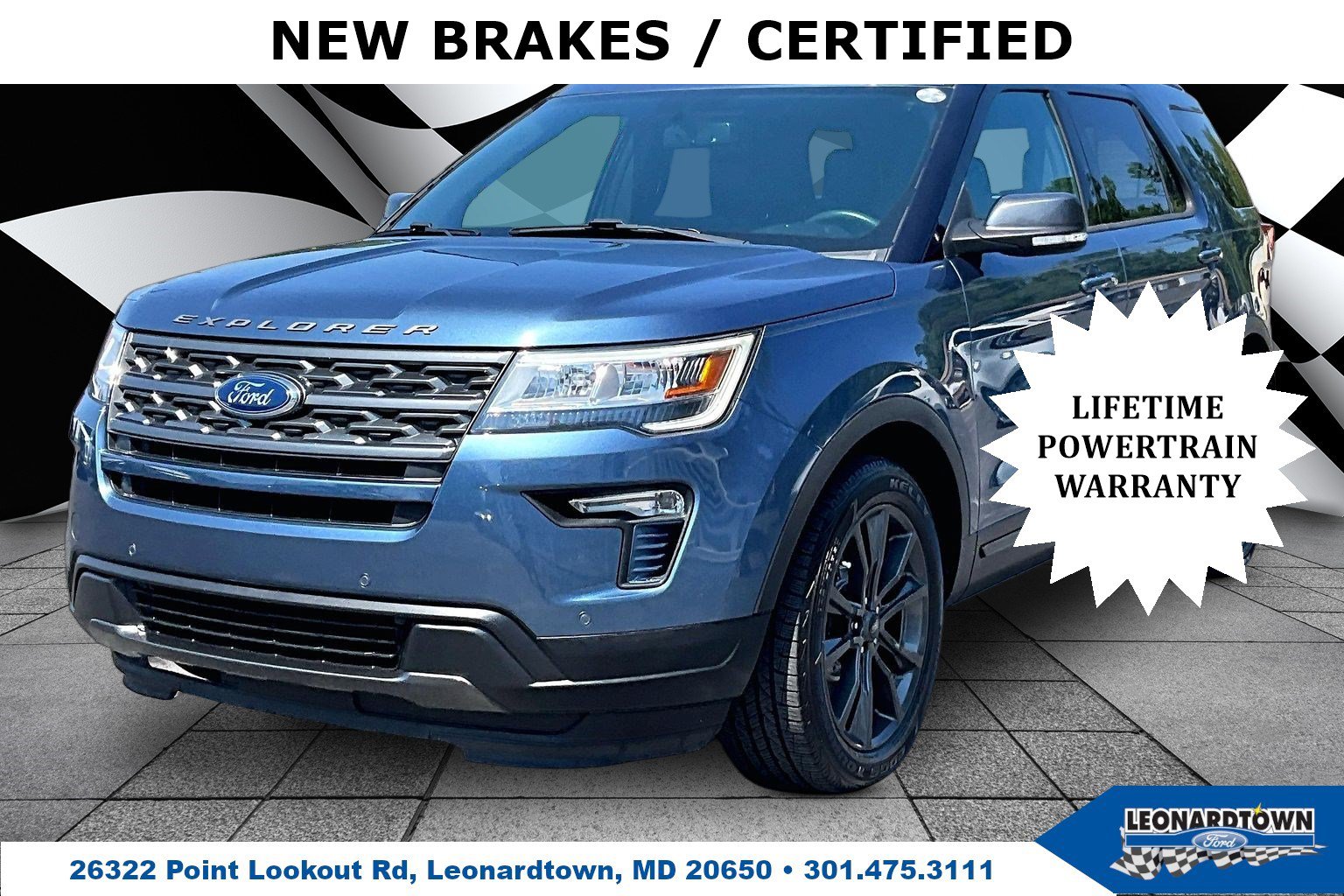 Certified 2018 Ford Explorer XLT w/ Equipment Group 202A